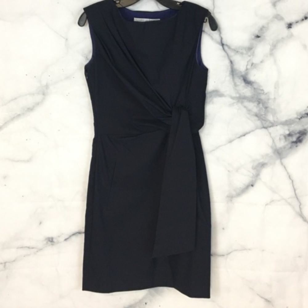 Black Diane Von Furstenberg Amara Shift Dress
